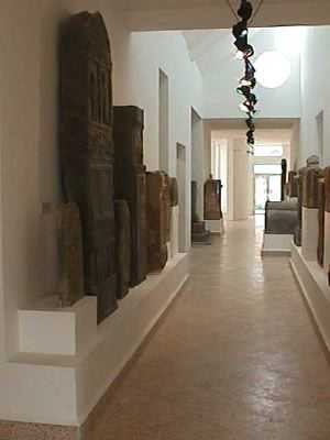 A cemetery aisle
